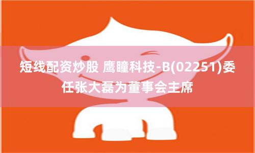 短线配资炒股 鹰瞳科技-B(02251)委任张大磊为董事会主席